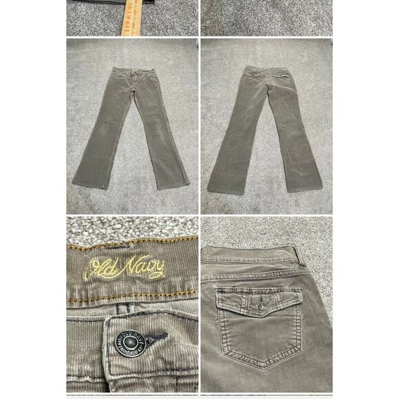 Old navy corduroy flare jeans womens sz 8 mid rise stretch denim retro Y2K - Picture 1 of 12